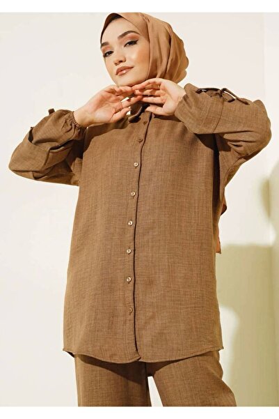 YILMAZBARMAZ women's buttoned linen double suit