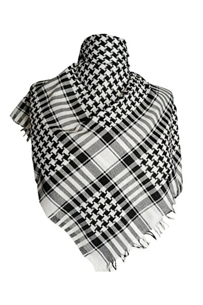 Özgöksu Şapka Cotton Palestine Kefiyesi Pushi Shawl Authentic Patterned Shawl