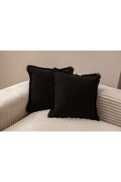 Ottoson BLACK FRINGED SINGLE COLOR 43X43 KIRLENT CASE