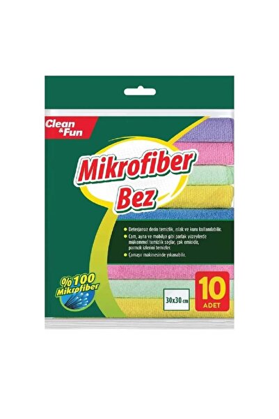 clean & fun Lavetă de curățare din microfibră 30x30 10 buc