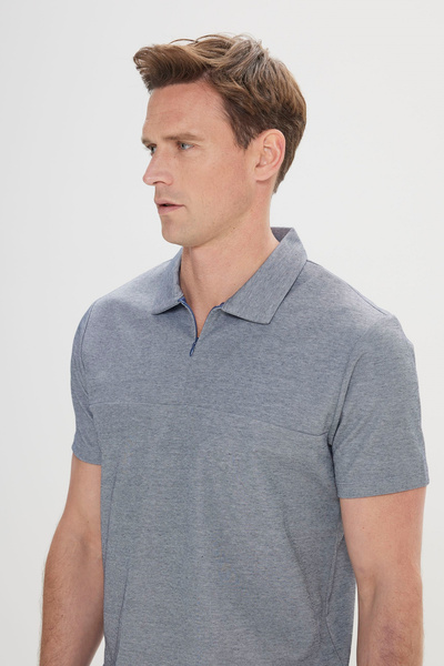 ALTINYILDIZ CLASSICS Ανδρικό μπλουζάκι με λαιμόκοψη από βαμβακερό μπλουζάκι με λεπτή εφαρμογή