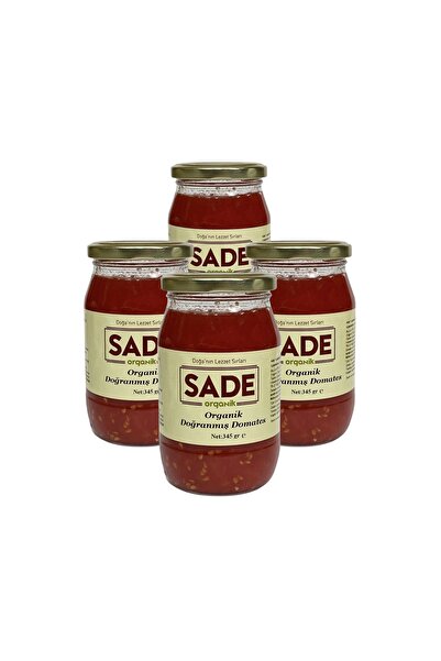 Sade Organik SADE ORGANİK DOĞRANMIŞ DOMATES 340 GR 4 LÜ PAKET
