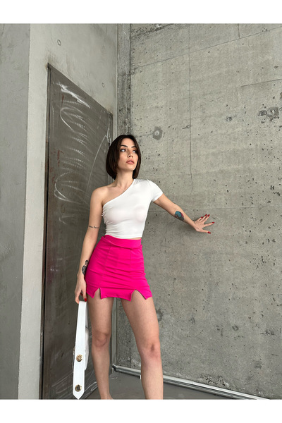 Friday Mood Γυναικεία μπλούζα με μονό μανίκι χωρίς πλάτη