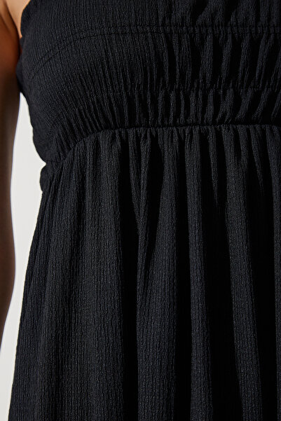 Happiness İstanbul Dámské letní pletené šaty s černým páskem UB00250