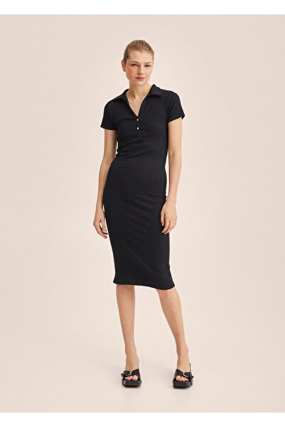 MANGO Siyah Kadın Elbise 27087737