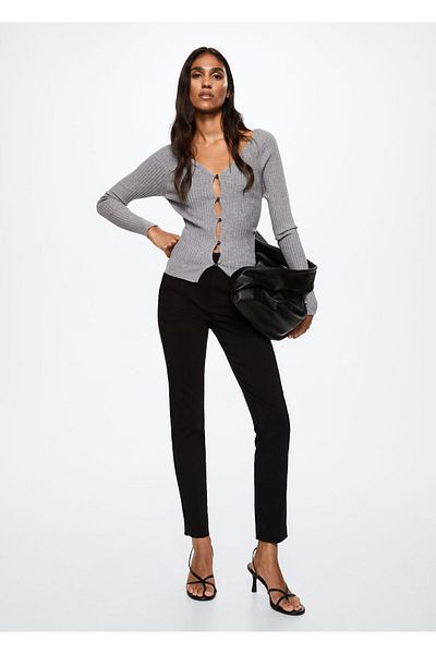 MANGO Woman Cropped Skinny Trousers