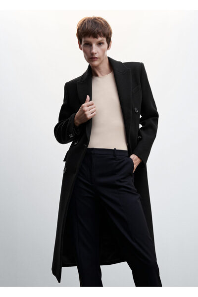 MANGO Woman Vlněný kabát na míru