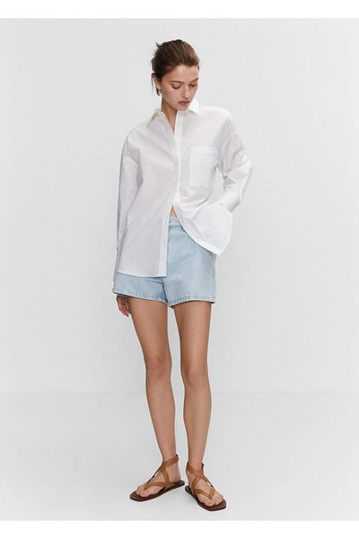 MANGO Woman Cămașă oversize din bumbac
