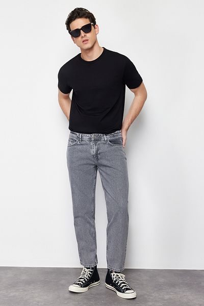 Trendyol Collection Τζιν Τζιν TMNSS24JE00014 Model Grey Relax Fit