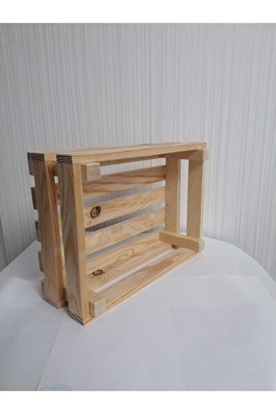 wooden destinty حافظة خشبية مقاس 20×28×10 سم منظم طبيعي خام