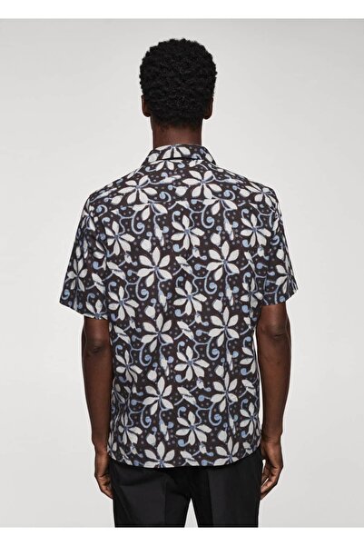 MANGO Man Desenli bowling yaka gömlek