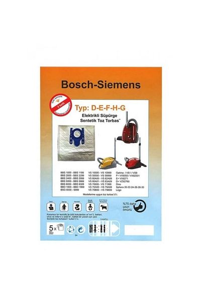 Bosch Bbs 6309 - 5 Pieces Quality Vacuum Cleaner Dust Bag
