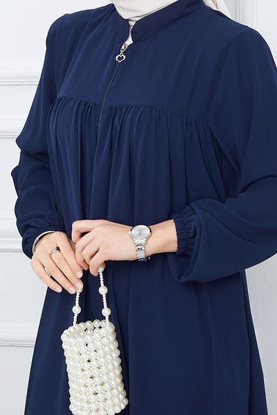 InStyle Плісирована Medina Ipegi Abaya Navy Blue