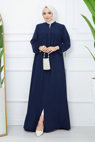 InStyle Плісирована Medina Ipegi Abaya Navy Blue