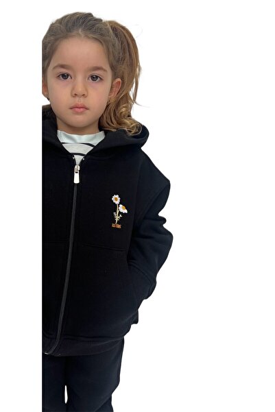 DGK COLLECTİON Set de 2 piese pentru fetiță, cu glugă și fermoar, cu detaliu ...