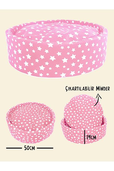 Patiderm Sponge Bagel Cat Dog Bed - Pink
