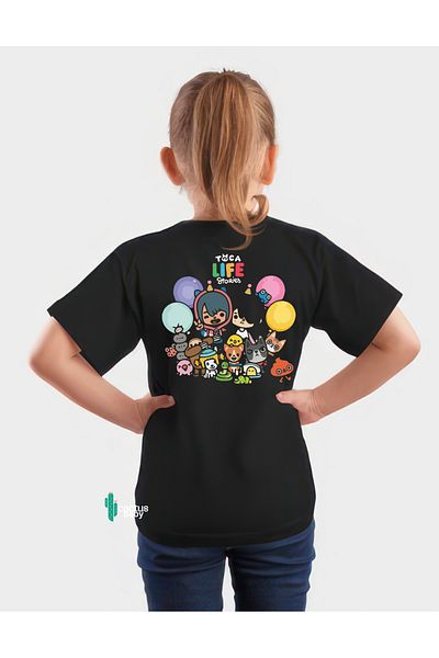 CACTUS COLLECTION CACTUS BABY TOCA LIFE IMPRIMAT FAȚĂ ȘI SPATE TRICOU DE VARĂ IMPRIMAT COPII