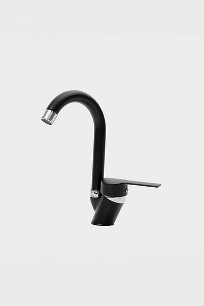 BANYOKAR Modern Black Swan Kitchen Sink Faucet| 40's| Brass| Luxury, Modern and Stylish Luminaire