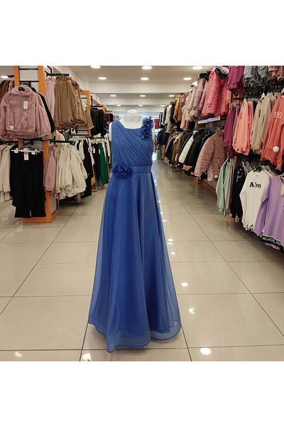 Yonca Çocuk Βραδινό φόρεμα Onbuco Kids 1534 Cross Shoulder Flower Girl