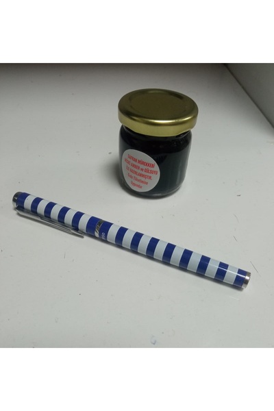 sinankitabevi Kırmızı Safran Mürekkebi 40 cc Ve Safran Kalemi Seti (Orjinal Gülsuyu ve Misk ile Hazırlanmıştır.)