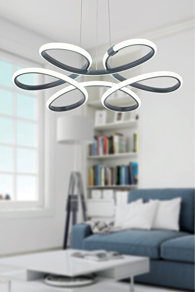 Trend Kitchen Pecunia  Modern Füme Modern Sarkıt Led Avize Salon, Mutfak, Oda, Hol Aydınlatma