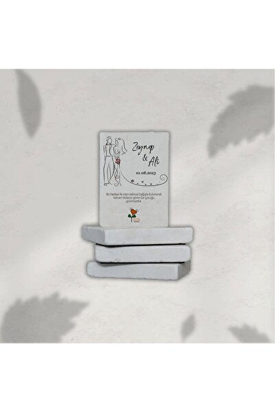 Bride Groom Natural Stone Magnet - (1 ORDER 50 pcs.)