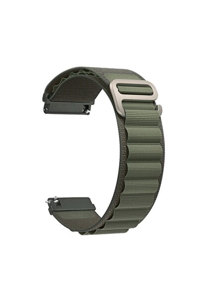 Teleplus Amazfit Retro Neo Kordon Alpine Nylon Kumaş 20/nylalp Yeşil