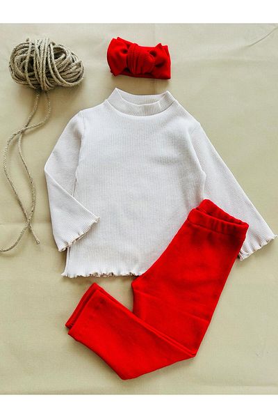 eymwes Baby Girl Lycra Basic Tights Set 3 Pieces