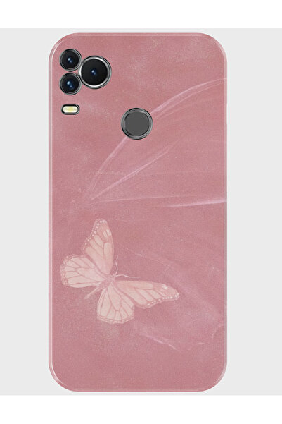 omix X400 Kılıf Desenli Baskılı Silikon - pinkbutterfly