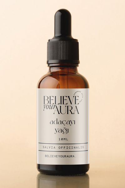 Believe Your Aura Adaçayı (ACI ELMA) Yağı - %100 Saf Ve Doğal Cilt Ve Saç Bak...
