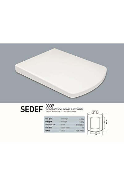 NKP THERMOPLAST SEDEF YAVAŞ KAPANAN KLOZET KAPAK