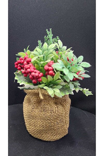 esdekor 22 سنتيمتر زهرة اصطناعية ويكر كوكينا شجرة الجوت النسيج اناء للزهور دي...