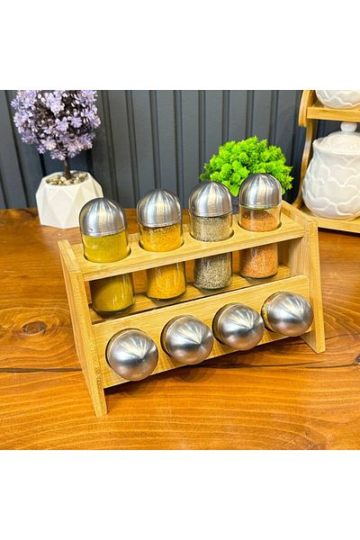 MORLİNA Bambum Despacito 8-Piece Spice Bowl with Stand