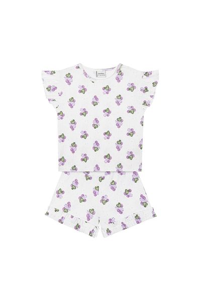 Antebies Season Grape Shorts Pajamas Set