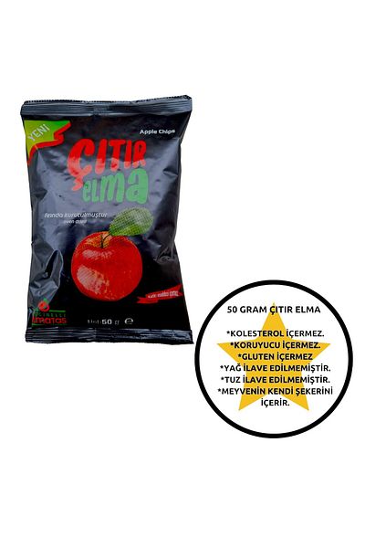 PUCCINELLI ELMATAŞ 50 g Crispy Apples Dried Without Additives & 18 g Slice Crispy Apples Dried