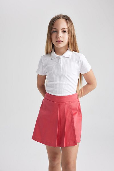 DeFacto Girl's April 23 Children's Day Gabardine Red Skirt A1927a824sm