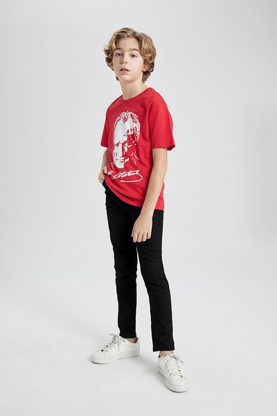 DeFacto Boys' Crew Neck Ataturk Printed Short Sleeve Red T-Shirt B6938a824sm