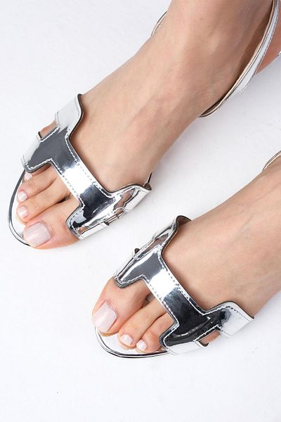 Mio Gusto Pantofi cu toc mic Romy Silver Color pentru damă
