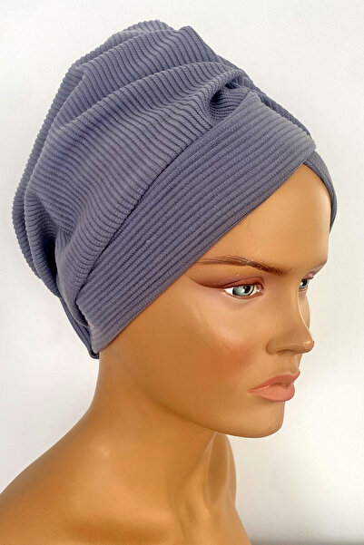 Vera Σκούρο γκρι Hijab Bonnet Hijab - Έτοιμο, Σταυρωτό, Πλεκτό Ύφασμα
