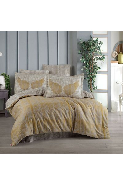Hobby Lydia Gold Double Satin Duvet Cover Set