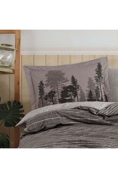 Hobby Poplin Studio Tully Brown - Single Duvet Cover Set