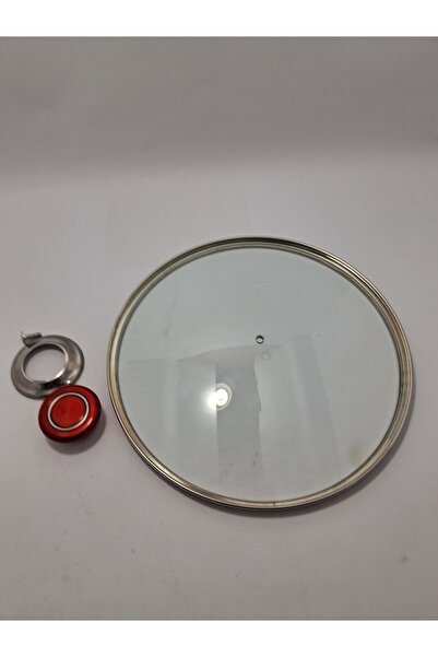 YEŞİLYURT AVM CAM KAPAK 26 CM VE KIRMIZI (ELMA ŞEKERİ) KULP