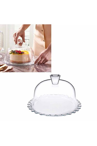 Paşabahçe Petite Patisserie Serving Plate with Lid 18x24 cm