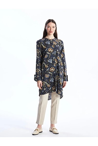 LC Waikiki Grace Crew Neck Patterned Long Sleeve Women's Shirt Tunic