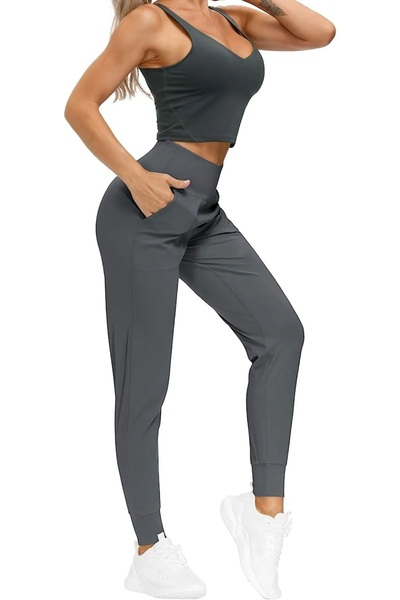 GENIUS STORE Women's High Waist Yoga Running Workout Joggers Lightweight Sweatpants JOGER-SWEATINGS