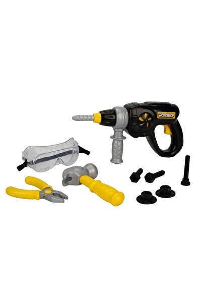 BYCEGU Oyuncak Sesli Darbeli Matkap Pense Gözlük Oyun Aktivite Seti