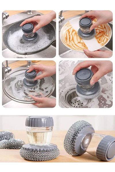 Slique Magic Dishwasher Wire with Detergent Tank Stainless Practical Cleaning Wire with 2 Tips