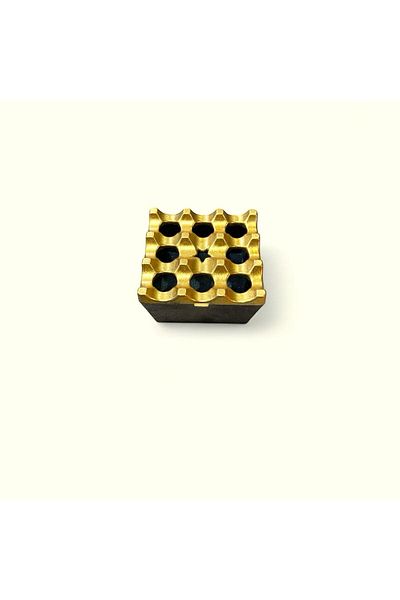 LEVA Grilled Ashtray - Metallic Golden Yellow