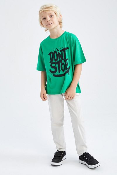 DeFacto Boy's Linen Look Chino Trousers
