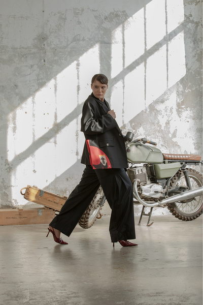 LoFiBuy İkizler Punch Detaylı Unisex Oversize Takım